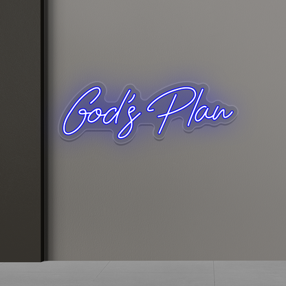 God's Plan Neon Sign