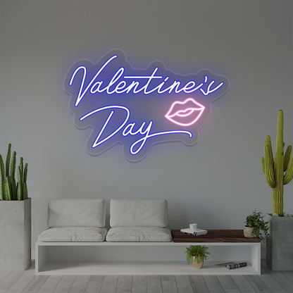 Valentines Day Kiss Neon Sign