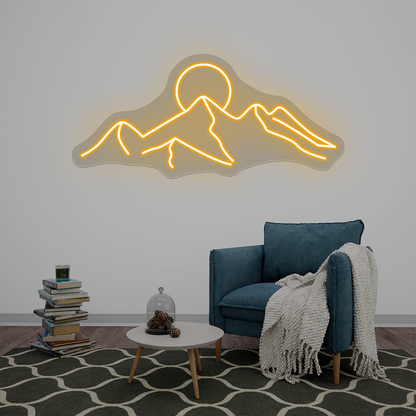 Mountain Range Neon Sign