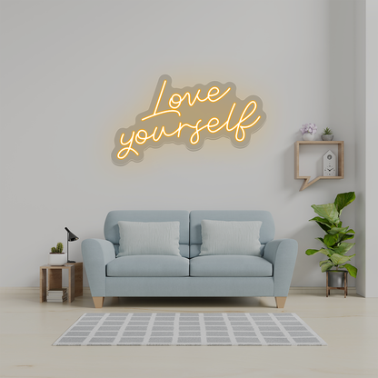 Love Yourself Neon Sign | Orange