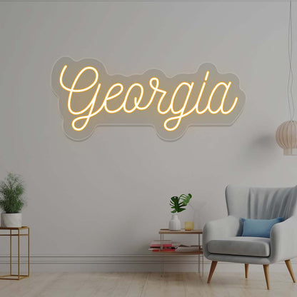 Georgia Name Neon Sign | Orange