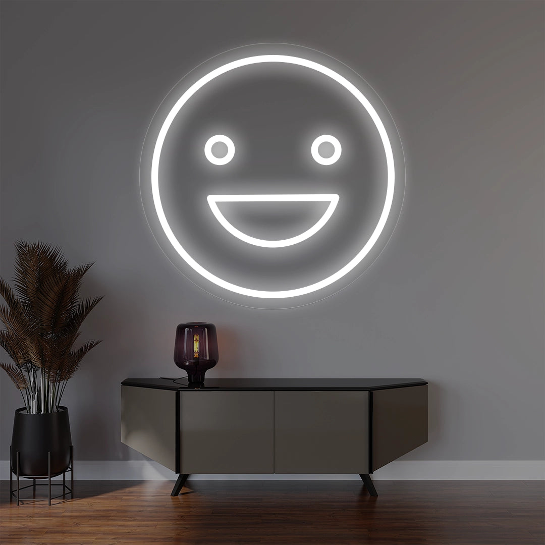 Smiling Emoji Neon Sign