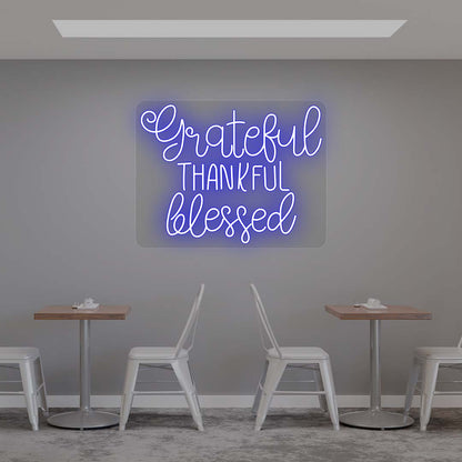 Grateful Thankful Blessed Neon Sign | CNUS021224