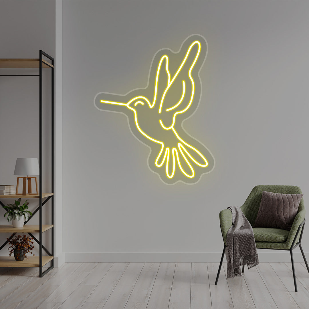 Humming Bird Neon Sign | CNUS016320 | Yellow