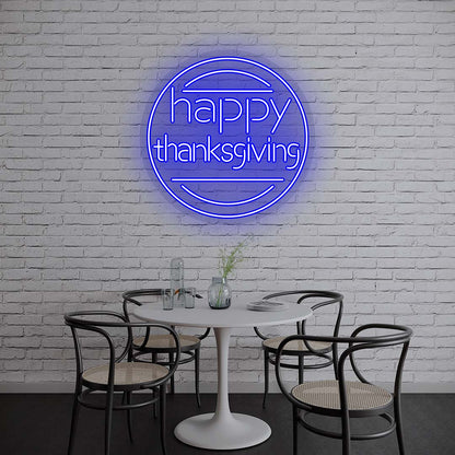 Happy Thanksgiving Day Neon Sign | CNUS021793