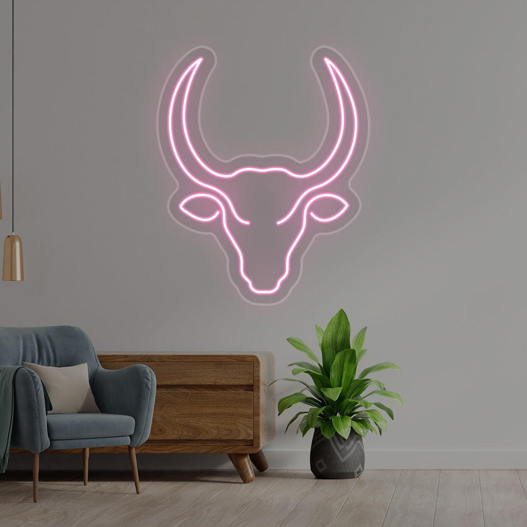 Bull Head Neon Sign