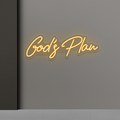 God's Plan Neon Sign