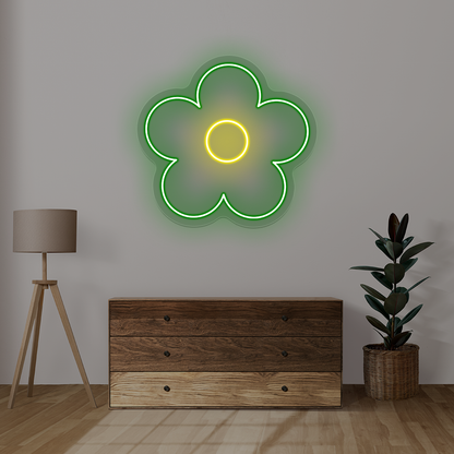 Flower Neon Sign | Green