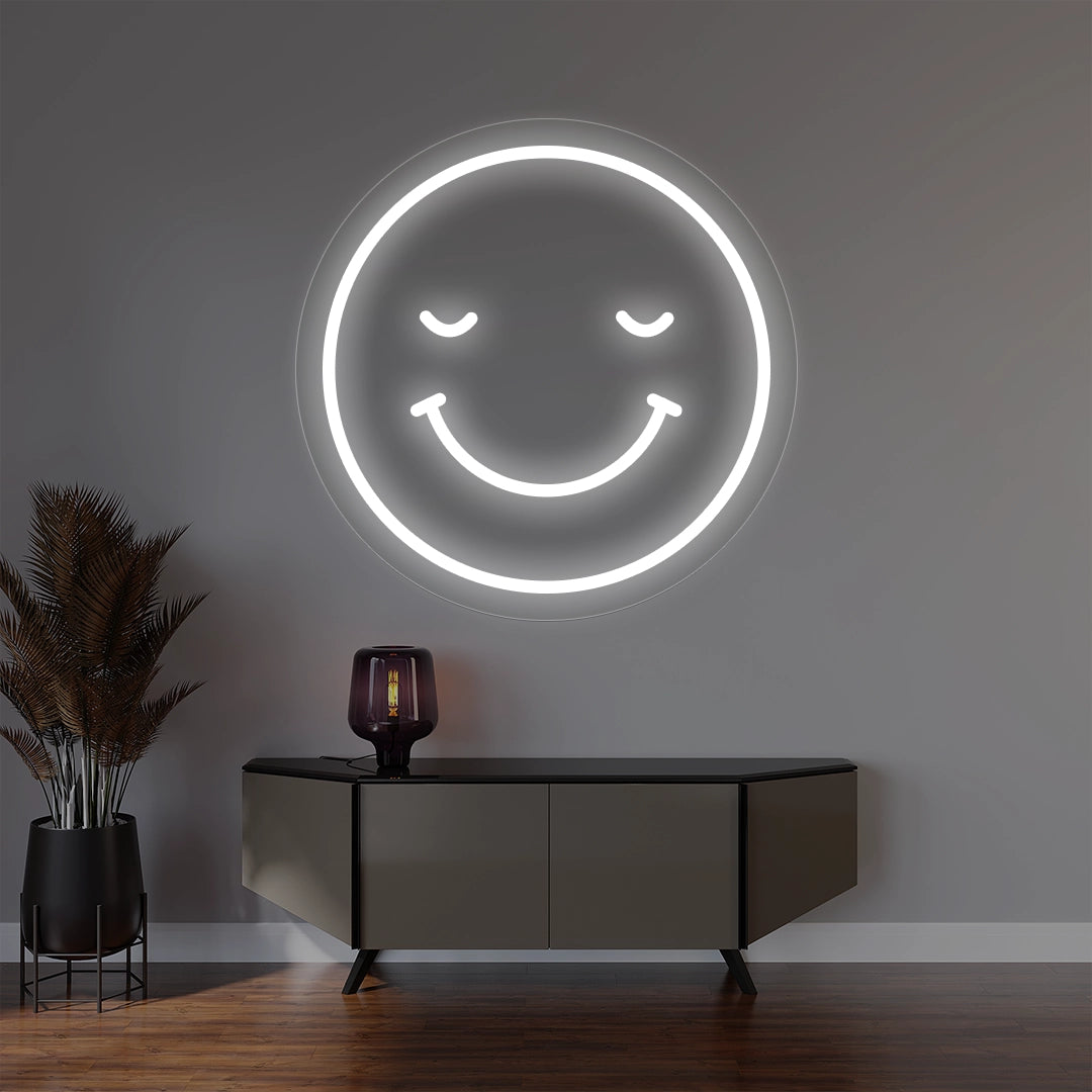 Smiling Face With Smiling Eyes Emoji Neon Sign