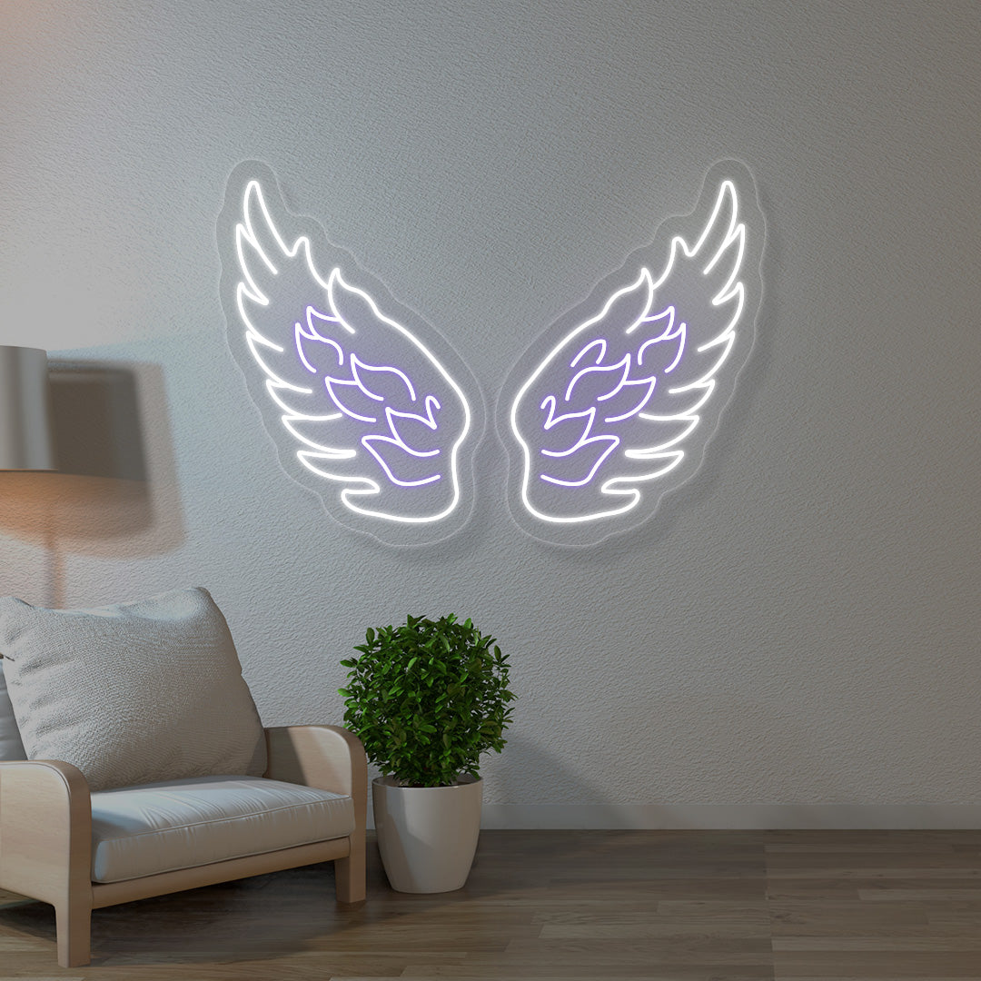Angel Wings Multicolor Neon Sign | CNUS015648 | Purple