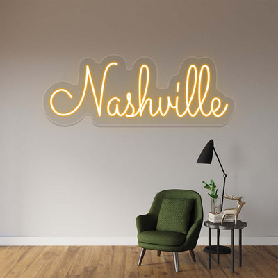 Nashville Name Neon Sign | Orange 