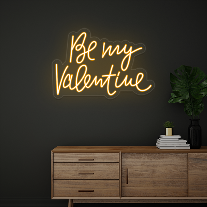 Be My Valentine Neon Sign | Orange 