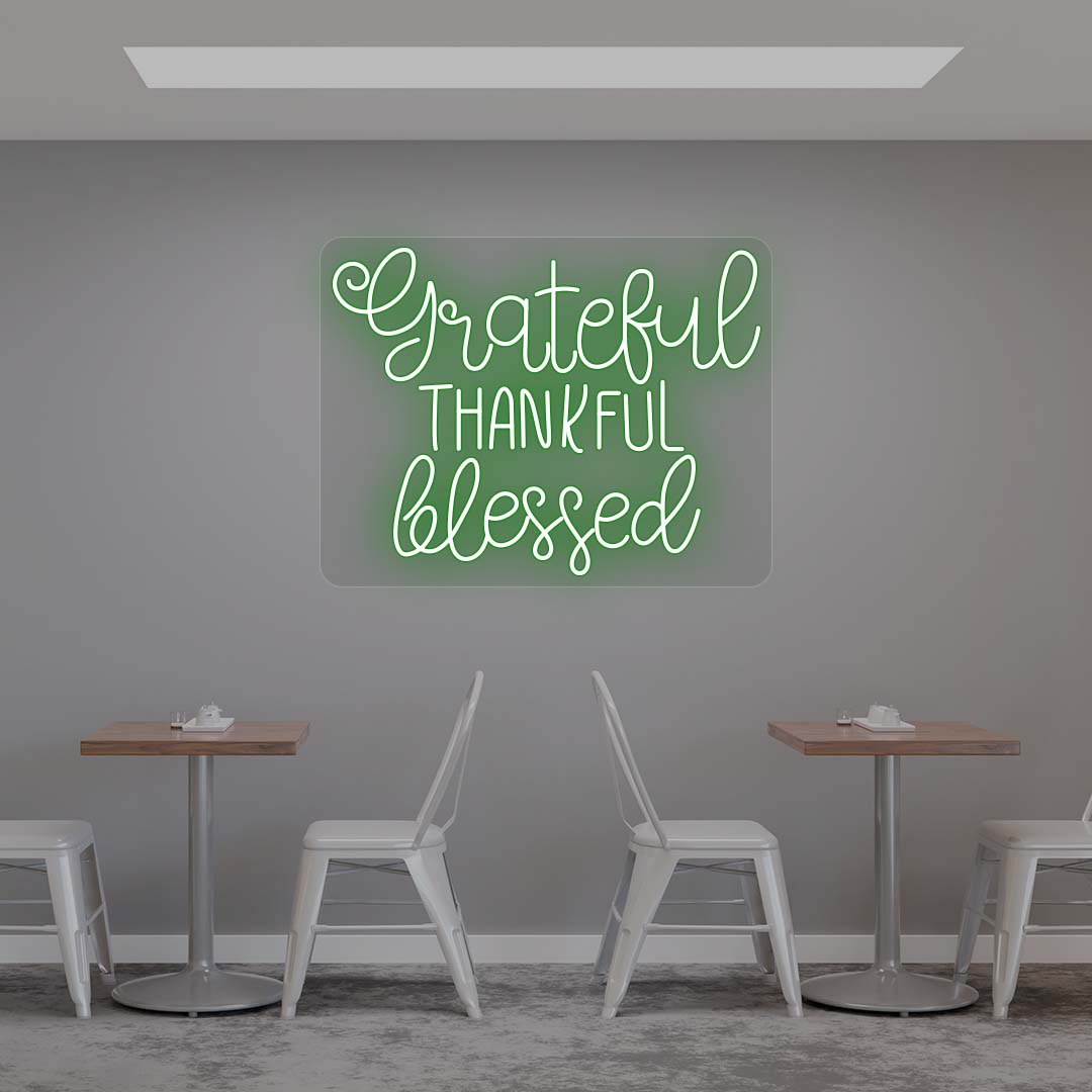 Grateful Thankful Blessed Neon Sign | CNUS021224