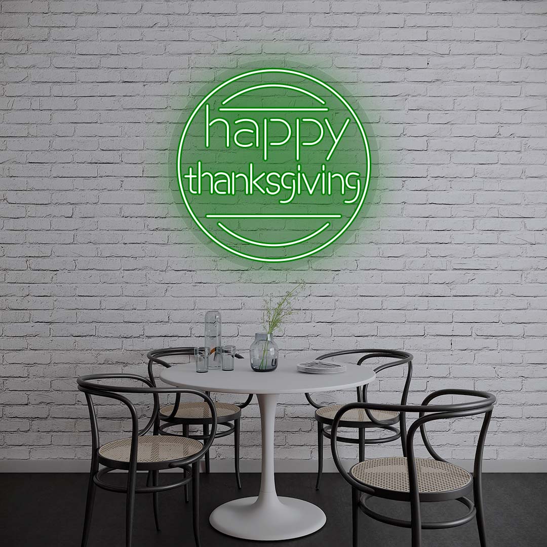 Happy Thanksgiving Day Neon Sign | CNUS021793