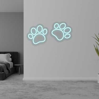 Cat Paws Neon Sign | CNUS015408 | Iceblue