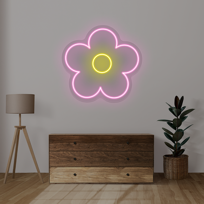 Flower Neon Sign | Pink