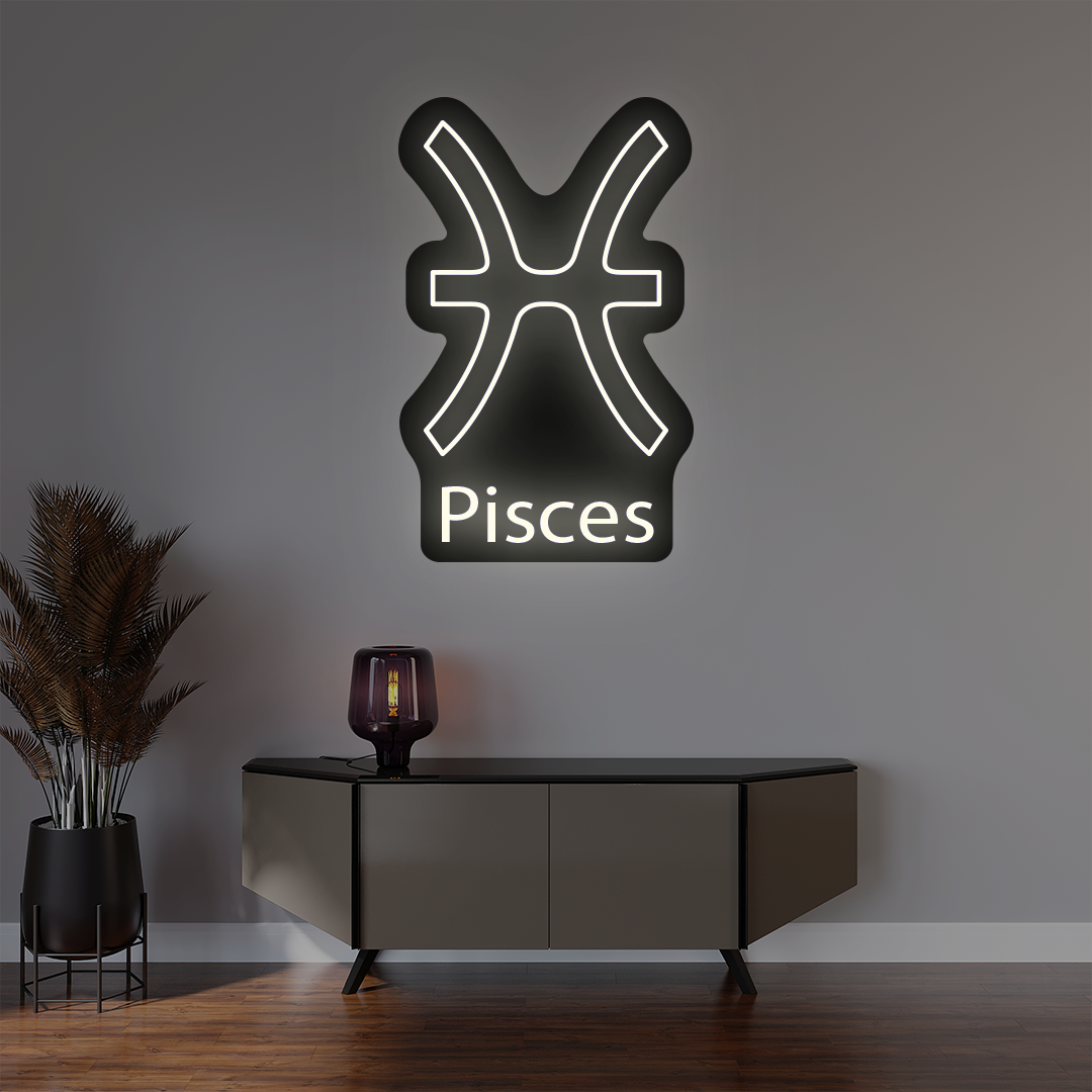 Pisces Zodiac Illuminated Sign