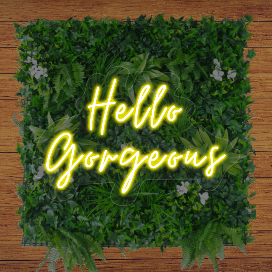 Hello Gorgeous Neon Sign | CNUS012449 | Yellow