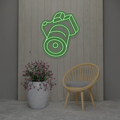 Camera Neon Sign | Green