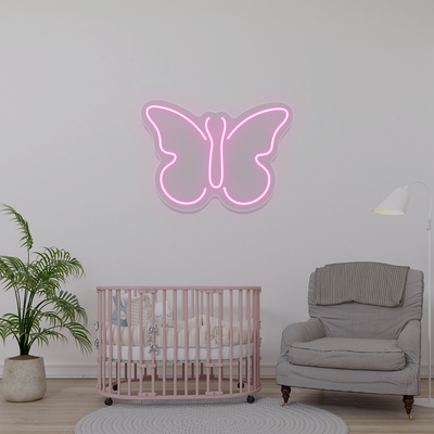 Butterfly Neon Sign | Pink