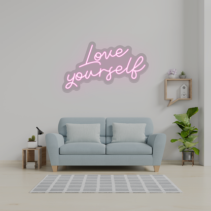 Love Yourself Neon Sign | Pink