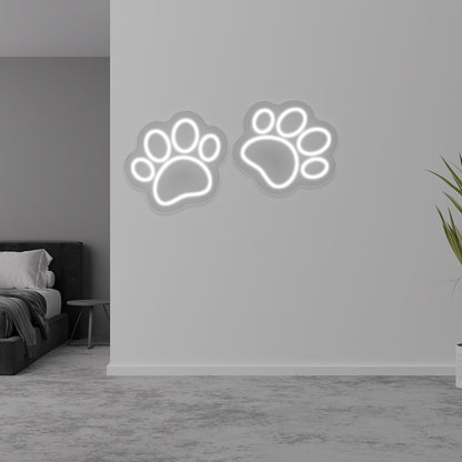 Cat Paws Neon Sign | CNUS015408 | White