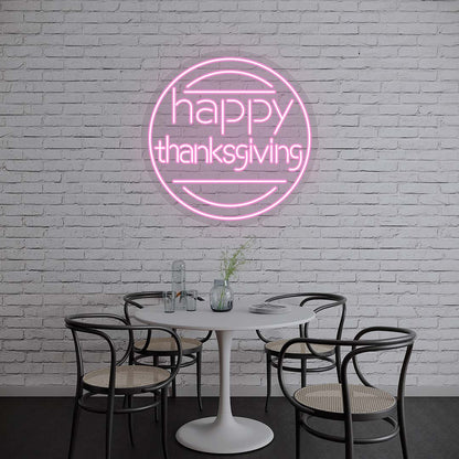 Happy Thanksgiving Day Neon Sign | CNUS021793