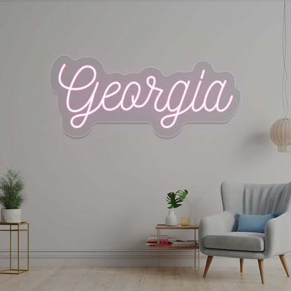 Georgia Name Neon Sign | Pink