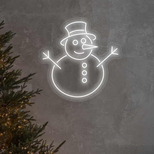 Snowman With Hat Neon Sign | CNUS023961