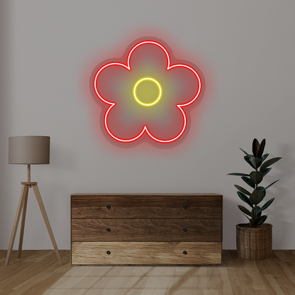 Flower Neon Sign | Red