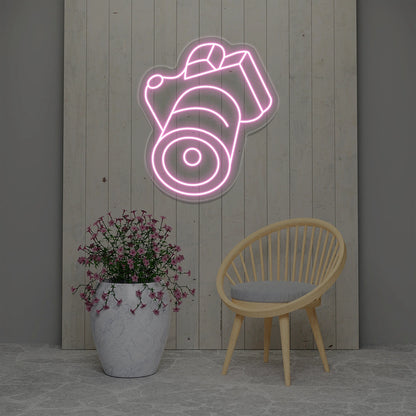 Camera Neon Sign | Pink