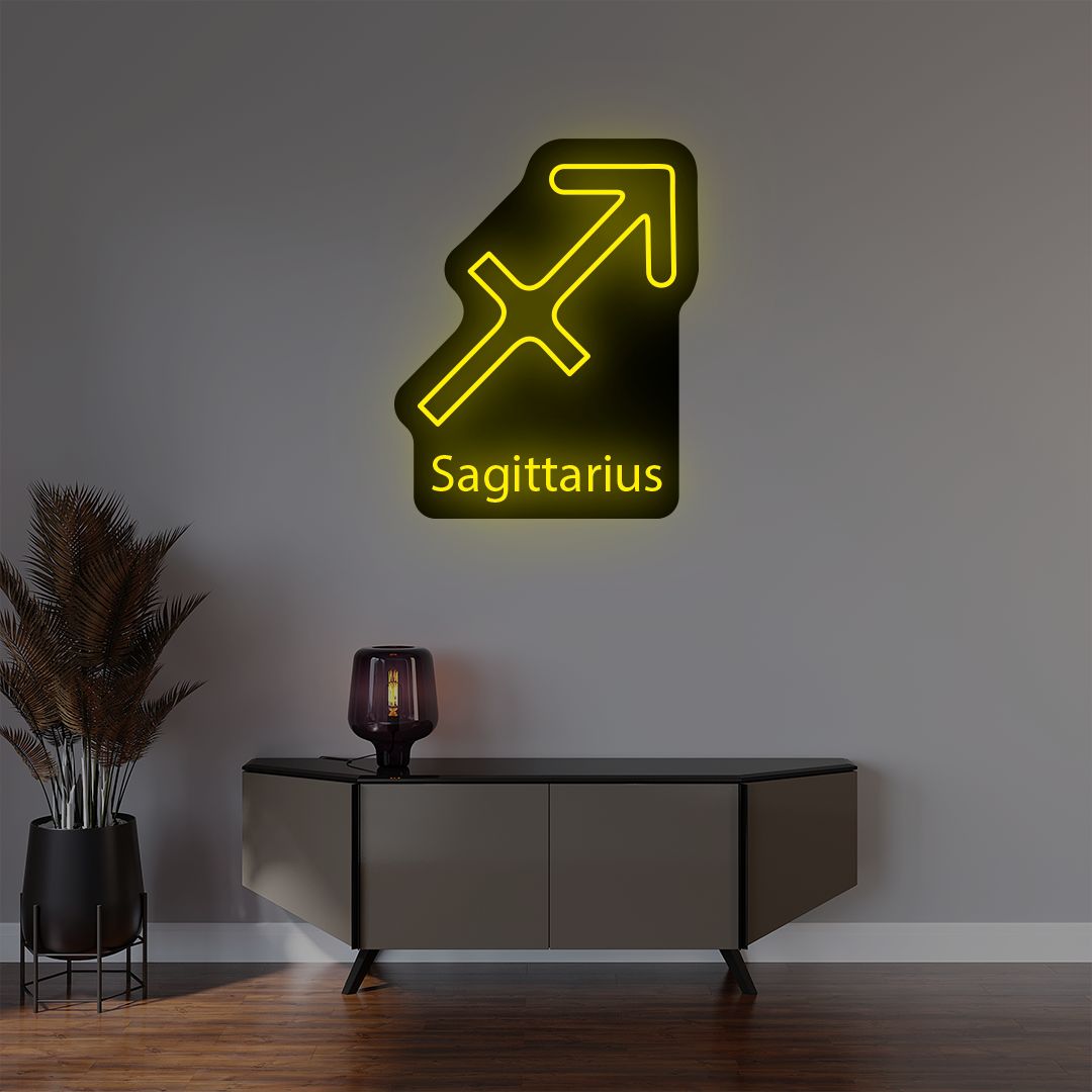 Sagittarius Zodiac Illuminated Sign