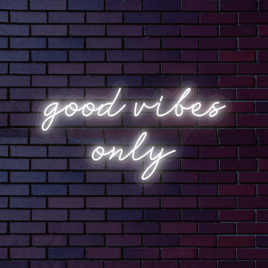 Good Vibes Only Neon Sign | CNUS000018 | White