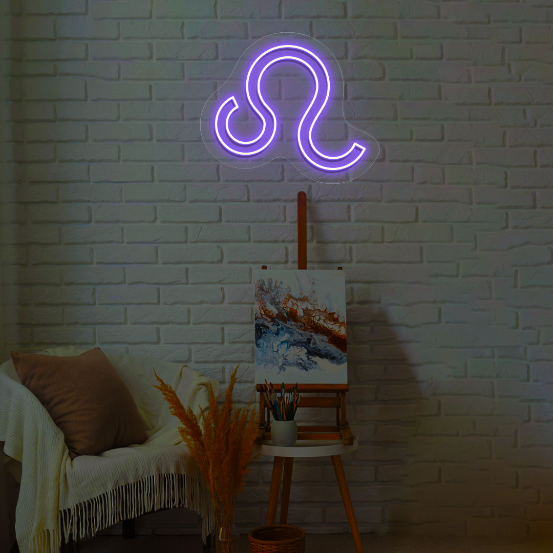 Leo Zodiac Neon Sign | CNUS013762 | Purple