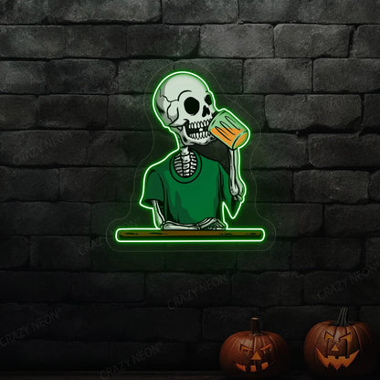 Skeleton Neon Sign |  Green