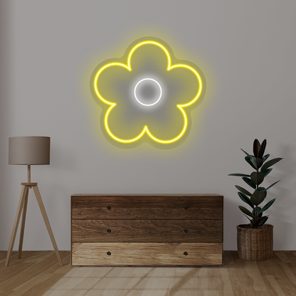 Flower Neon Sign | yellow