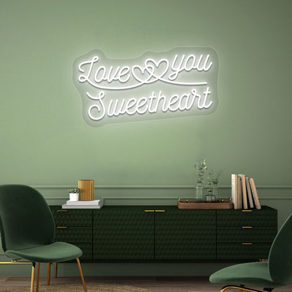 Love You Sweetheart Neon Sign