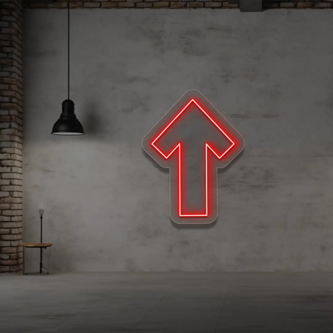 Upward Geometric arrow in Red color 