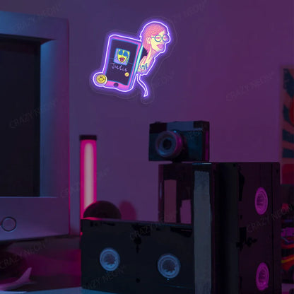 Stream On Air Neon Artwork | Purple