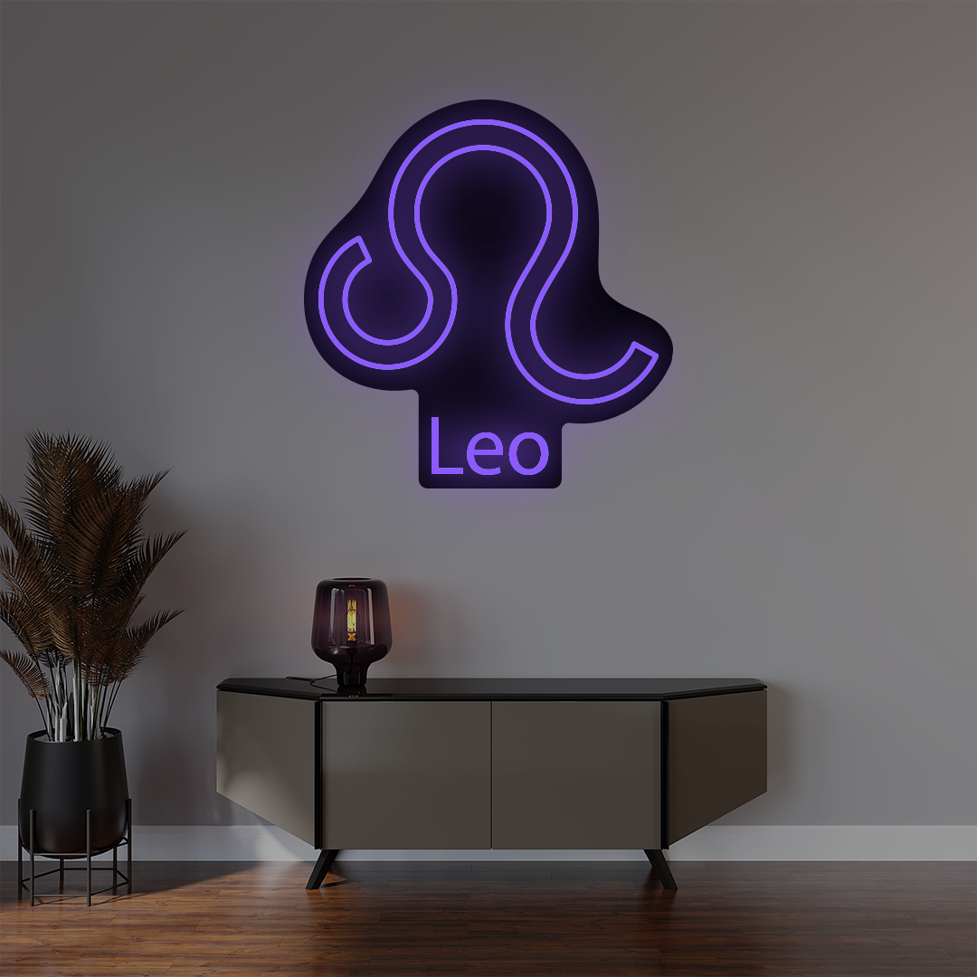 Leo Zodiac Illuminated Sign