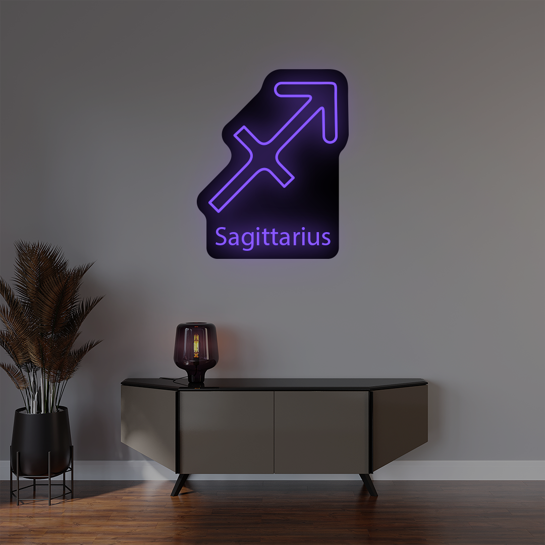 Sagittarius Zodiac Illuminated Sign