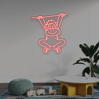 Swinging Monkey Neon Sign