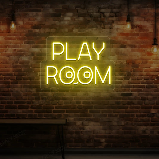 Play Room Eyes Neon Sign | Yellow