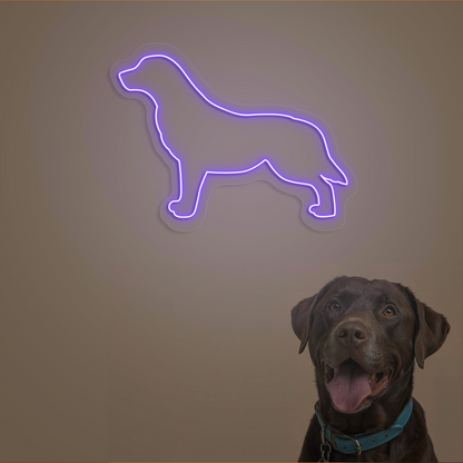 Labrador Neon Sign | Purple