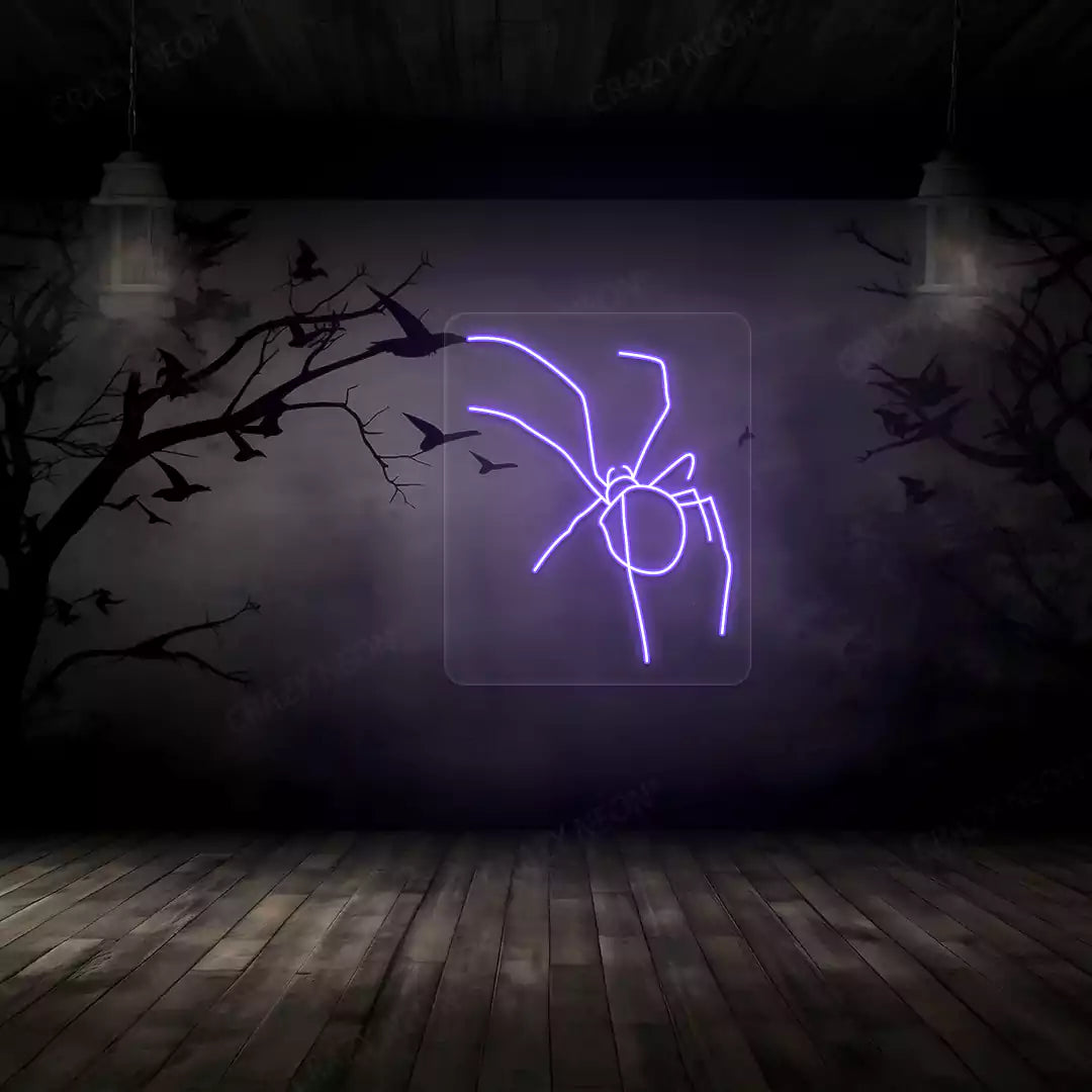 Spider Neon Sign | Purple