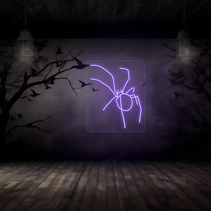 Spider Neon Sign | Purple