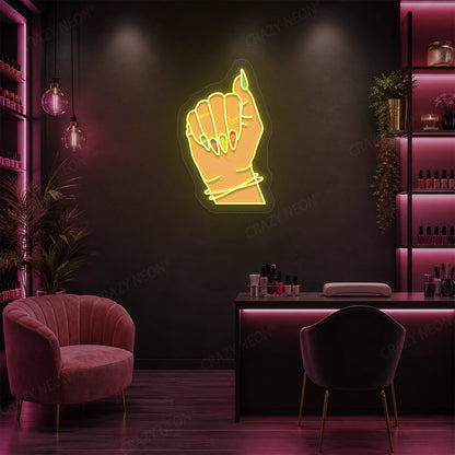 Nailed It Neon Artwork in Yellow color