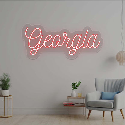 Georgia Name Neon Sign | Red