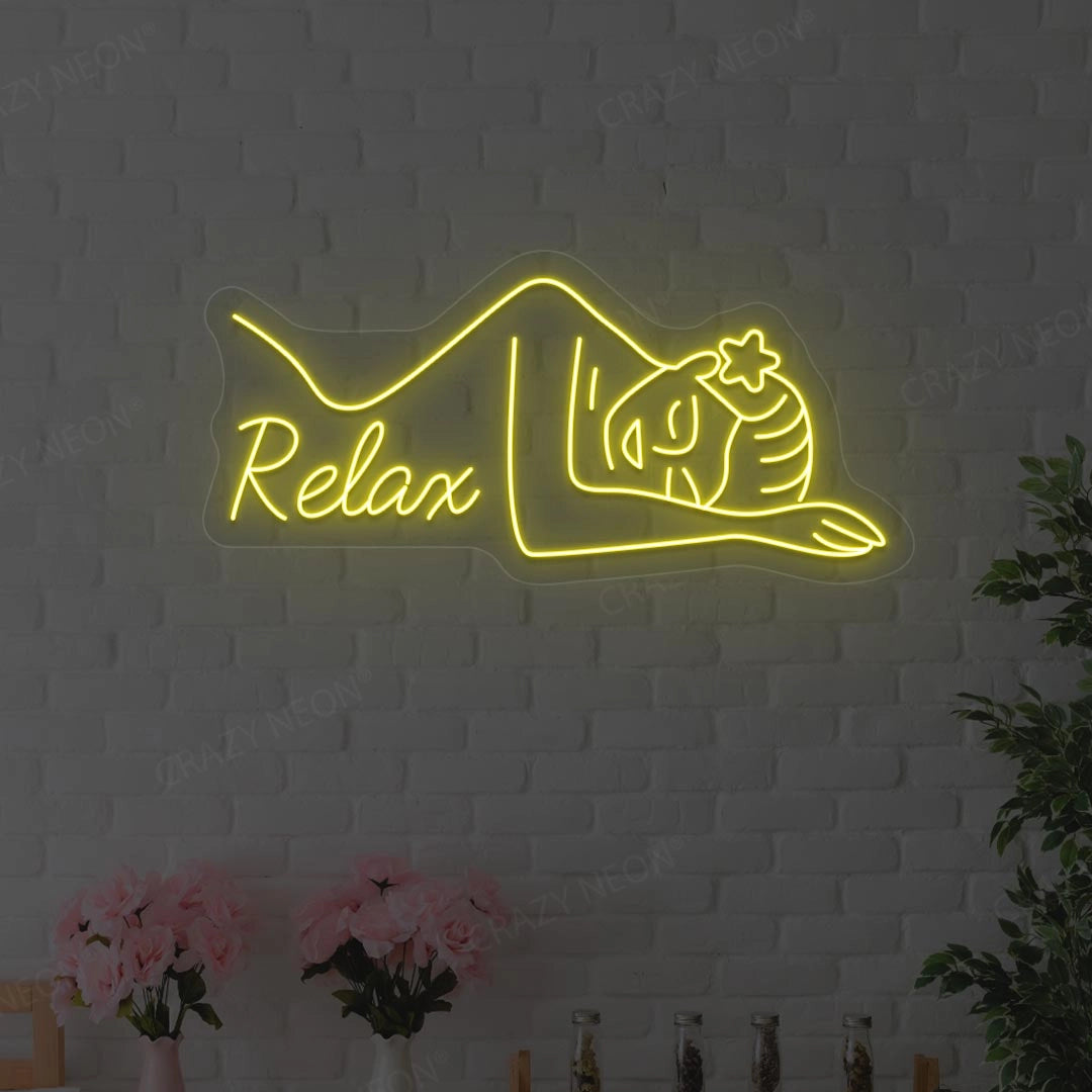 Relax Neon Sign | yellow