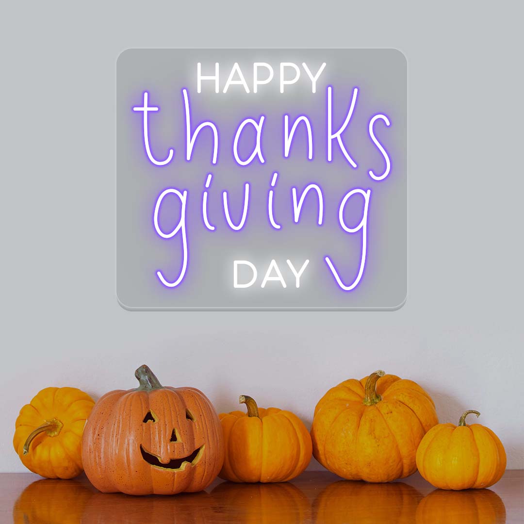 Happy Thanksgiving Day - Multicolor Neon Sign | CNUS021544